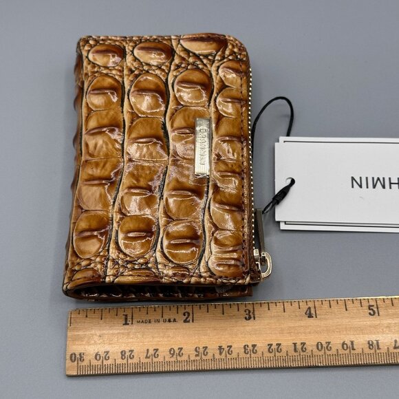 Brahmin Anita Luggage Brown Melbourne Leather Card Case Wallet V8615140000997 - Picture 14 of 15
